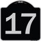 Signmission Sign with Number 17 Heavy-Gauge Aluminum Architectural Sign, 18" x 18", BS-1818-22905 A-DES-BS-1818-22905 - alternate 1